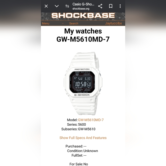 Near Mint! White Casio G-Shock GW-M5610MD-7 . Multi Band 6 Solar - Picture 13 of 13